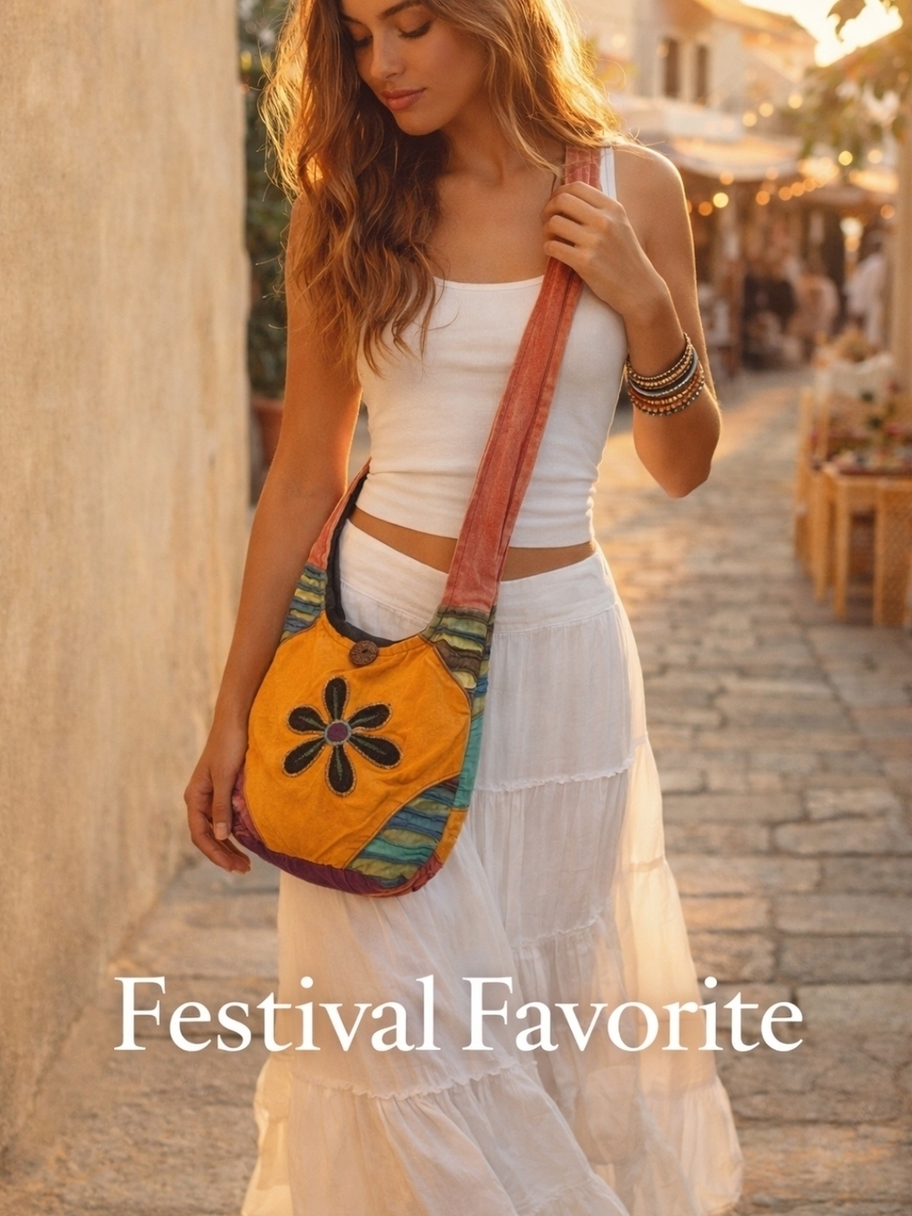 Handmade Patchwork Crossbody Bag Boho Festival Hippie Floral Shoulder Purse